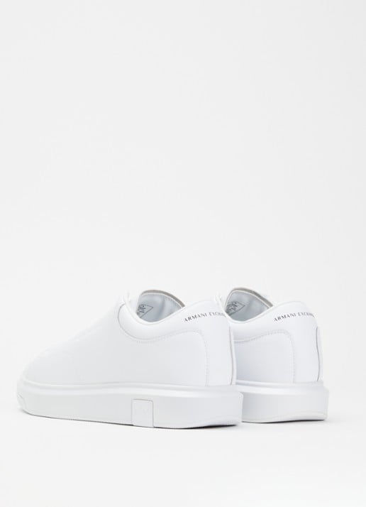 Armani Sneaker van leer met logo - achterkant 5 wit