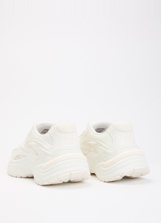 Armani Sneaker van leer met mesh details  - achterkant wit