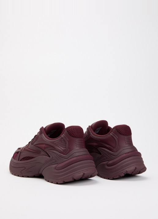 Armani Sneaker van leer met mesh details  - achterkant 4 aubergine