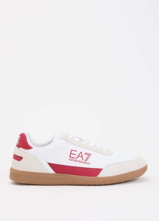 Armani Sneaker van leer met suède details en logo