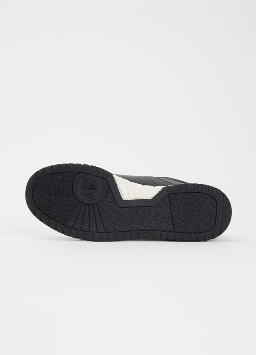 Armani Sneaker van leer met suède details - detail 4 zwart