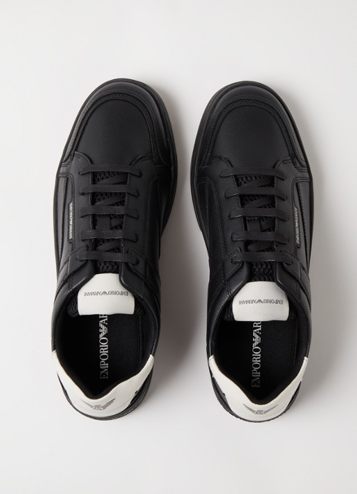 Armani Sneaker van leer   - detail 3 diepzwart