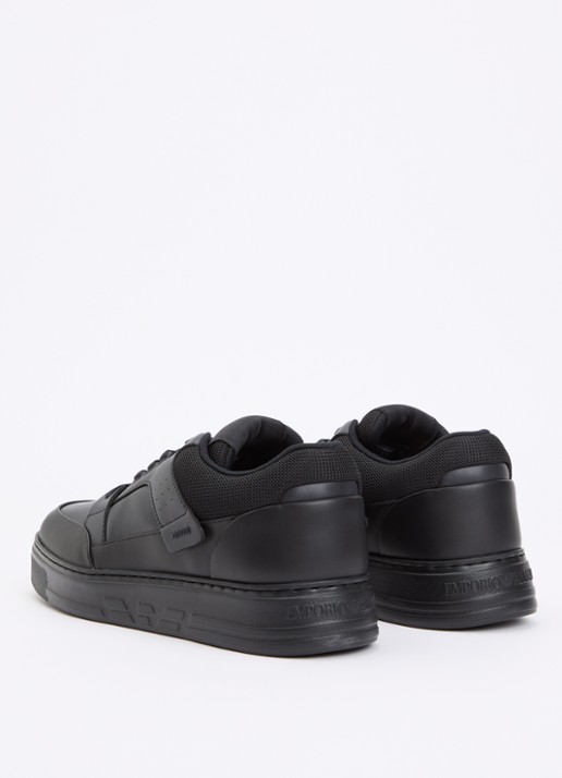 Armani Sneaker van leer - achterkant zwart