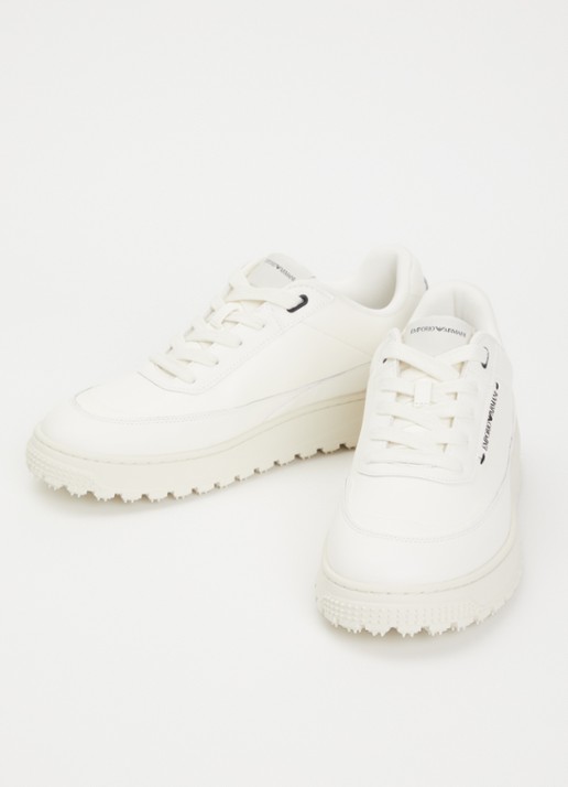 Armani Sneaker van leer - detail gebroken wit