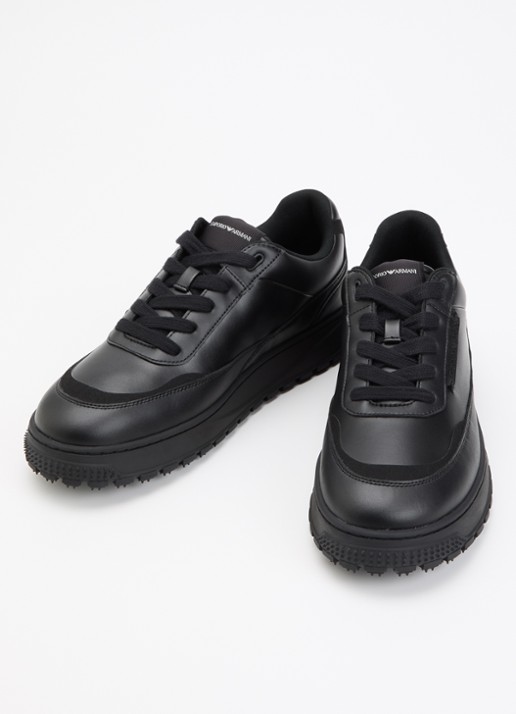 Armani Sneaker van leer - detail 2 zwart