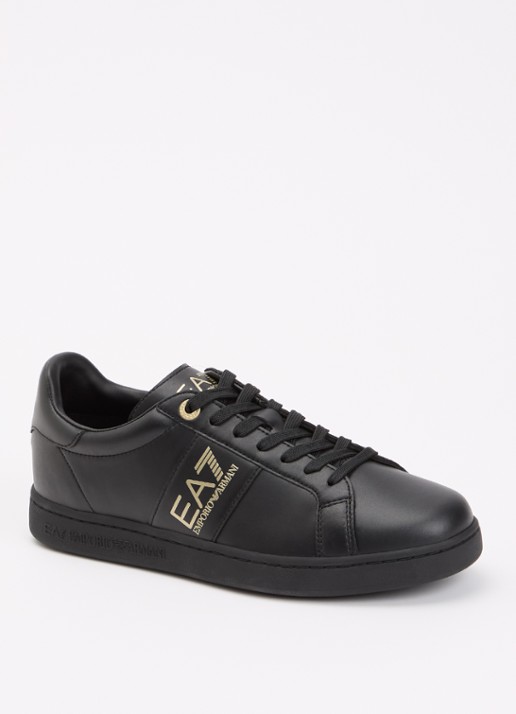Armani Sneaker van leer - voorkant zwart