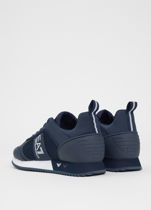 Armani Sneaker van mesh met logo - achterkant navy-white-mb198