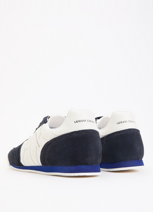 Armani Sneaker van mesh met logo - achterkant wit