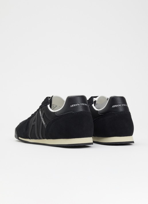 Armani Sneaker van mesh met logo - achterkant zwart