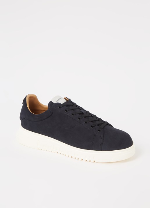 Armani Sneaker van nubuck - voorkant 5 zwart