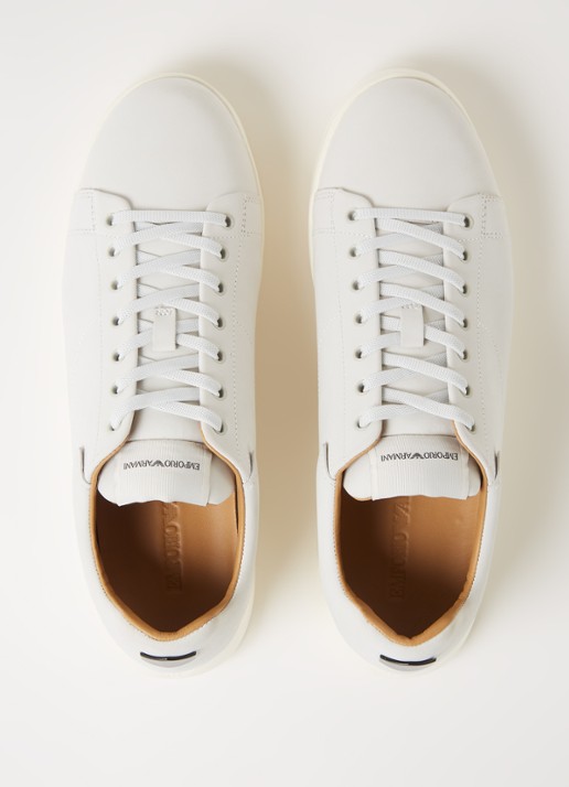 Armani Sneaker van nubuck - detail 4 lichtgrijs