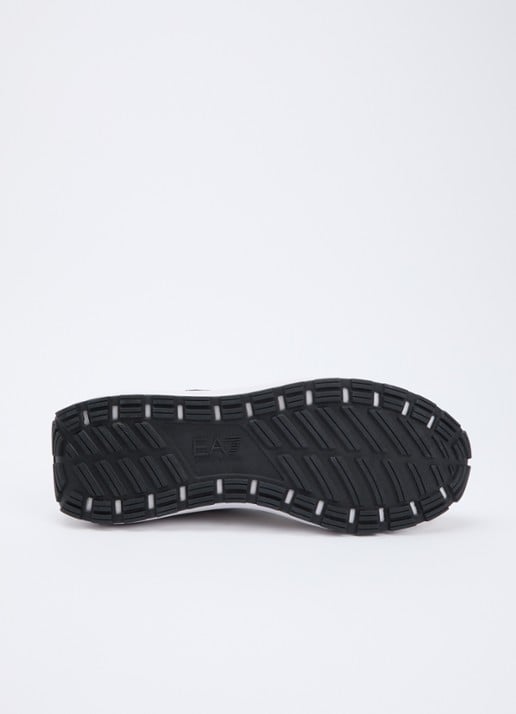 Armani Sneaker van suède met details van mesh - detail 4 gebroken wit