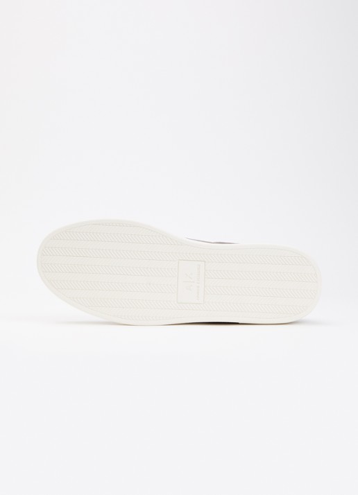 Armani Sneaker van suède met logo - detail 5 middengrijs