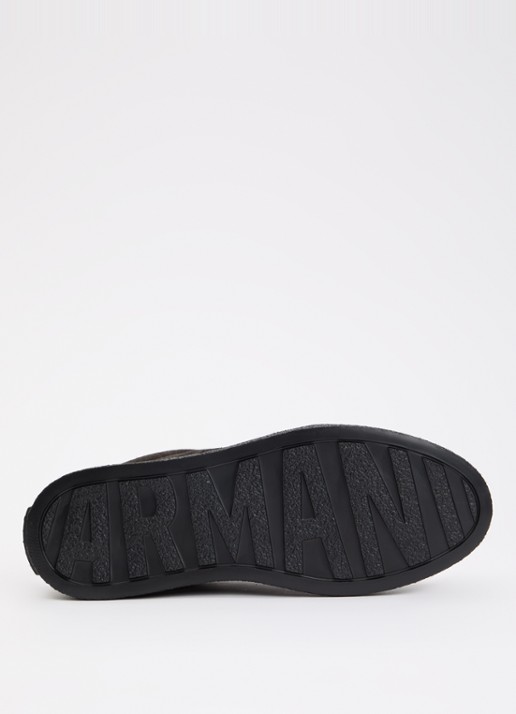 Armani Sneaker van suède  - detail 4 bronsgroen