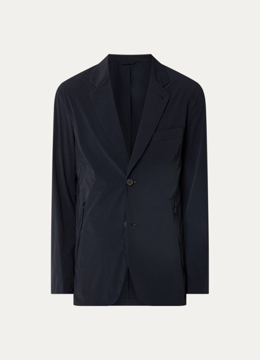 Armani Softshell blazer met ritszakken - voorkant 2 donkerblauw