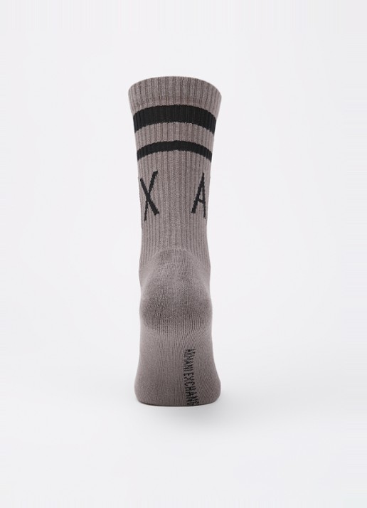 Armani Sokken met logo in 2-pack - voorkant 2 zand