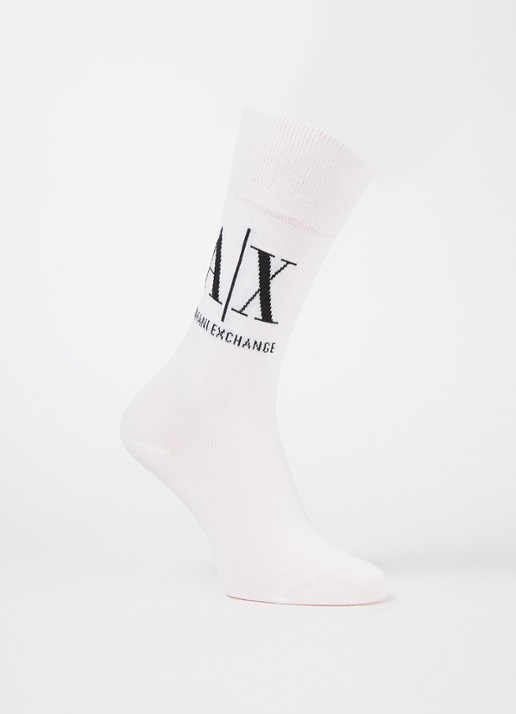 Armani Sokken met logo - voorkant 2 wit