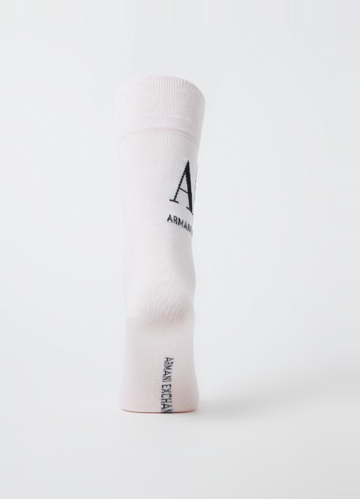 Armani Sokken met logo - voorkant 3 wit