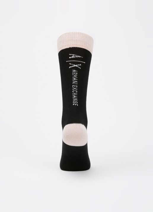 Armani Sokken met logoprint - voorkant 3 zwart