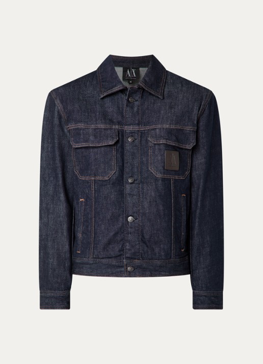Armani Spijkerjas met borstzakken - voorkant 2 indigo