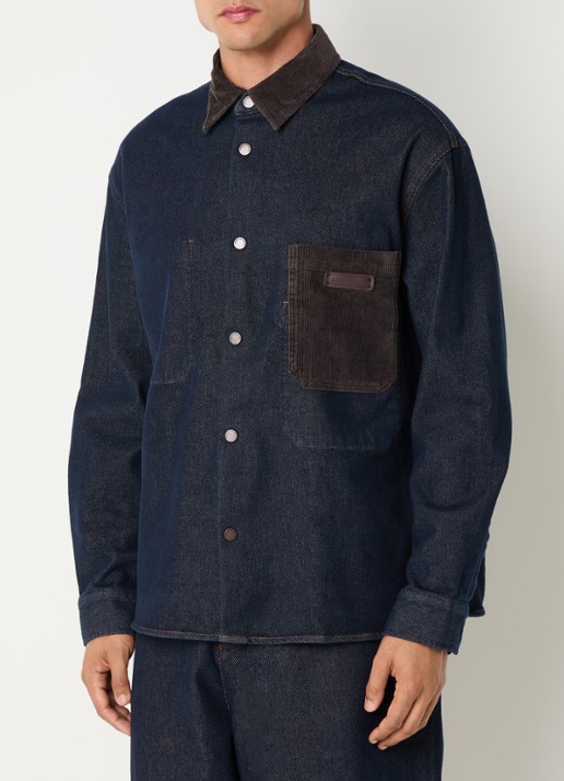 Armani Spijkerjas met details van corduroy