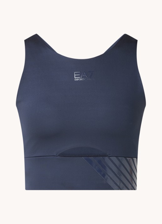Armani Sport bh met light support en logo - voorkant 2 donkerblauw