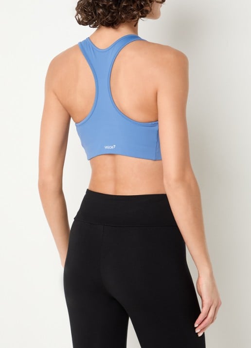 Armani Sport bh met medium support en logo - achterkant 4 blauw