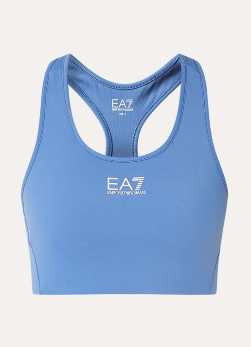 Armani Sport bh met medium support en logo - voorkant blauw