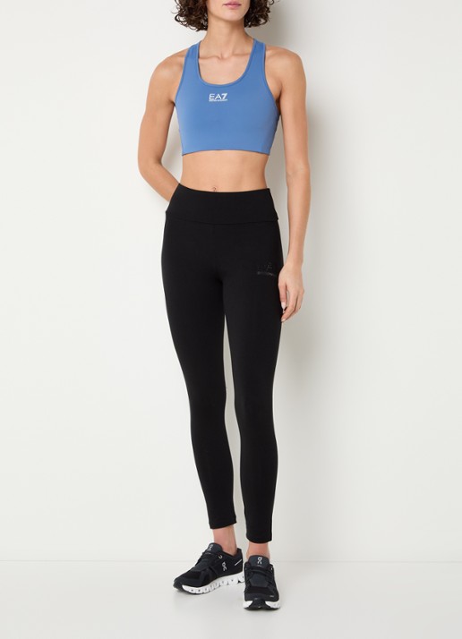 Armani Sport bh met medium support en logo - voorkant 2 blauw