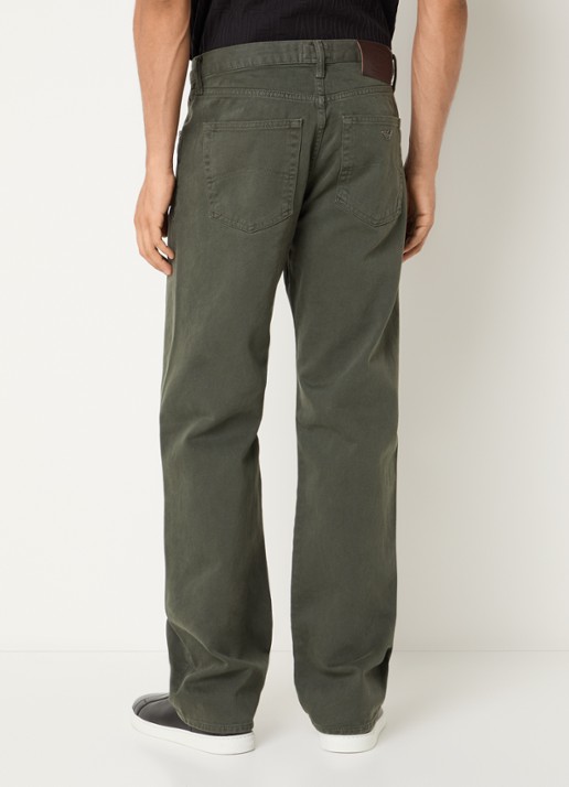 Armani Straight fit broek met steekzakken - achterkant 3 groen