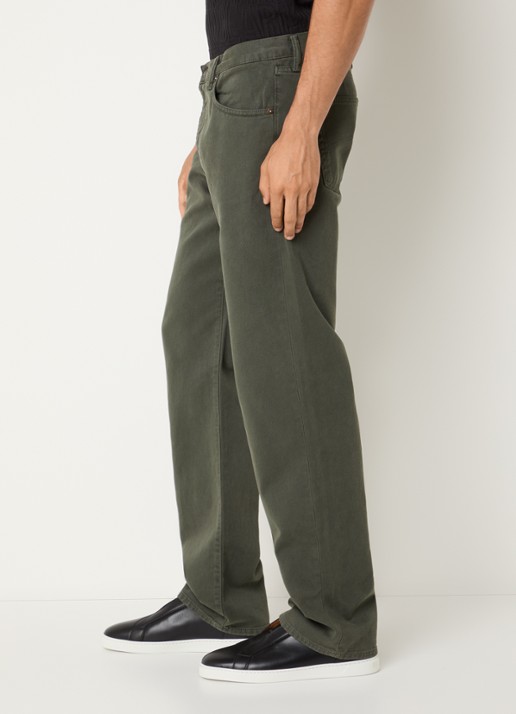 Armani Straight fit broek met steekzakken - detail 2 groen