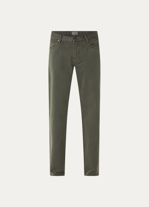 Armani Straight fit broek met steekzakken - voorkant 4 groen