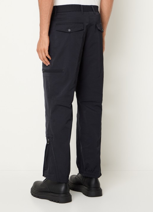 Armani Straight fit cargobroek met steekzakken - achterkant 3 donkerblauw