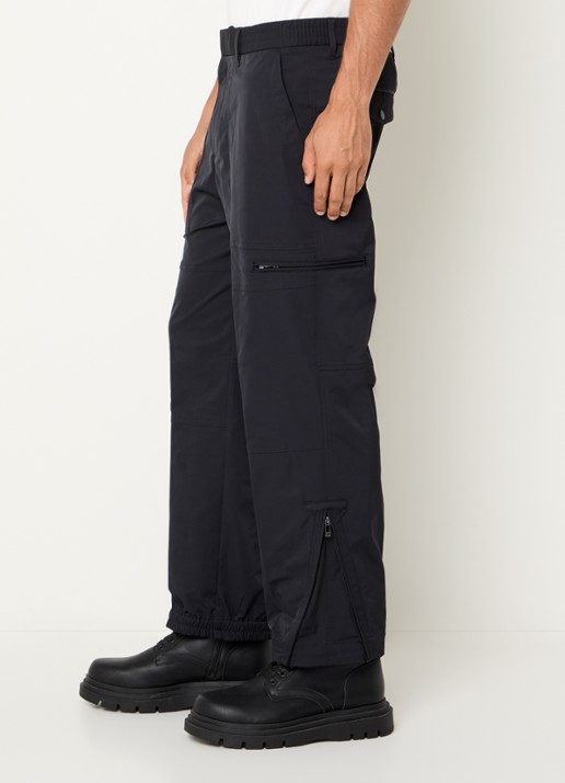Armani Straight fit cargobroek met steekzakken - detail 2 donkerblauw