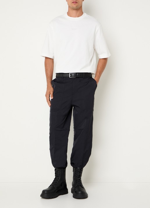 Armani Straight fit cargobroek met steekzakken - voorkant 5 donkerblauw