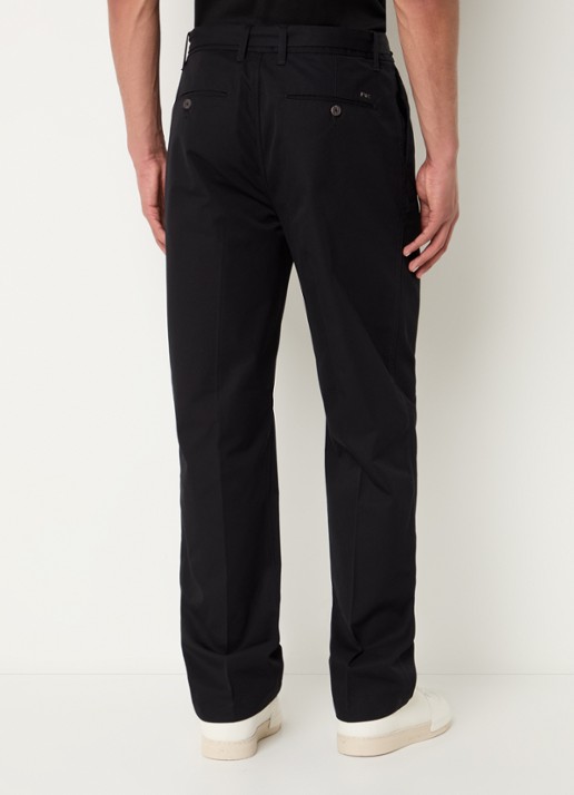 Armani Straight fit chino met ceintuur en steekzakken - achterkant zwart
