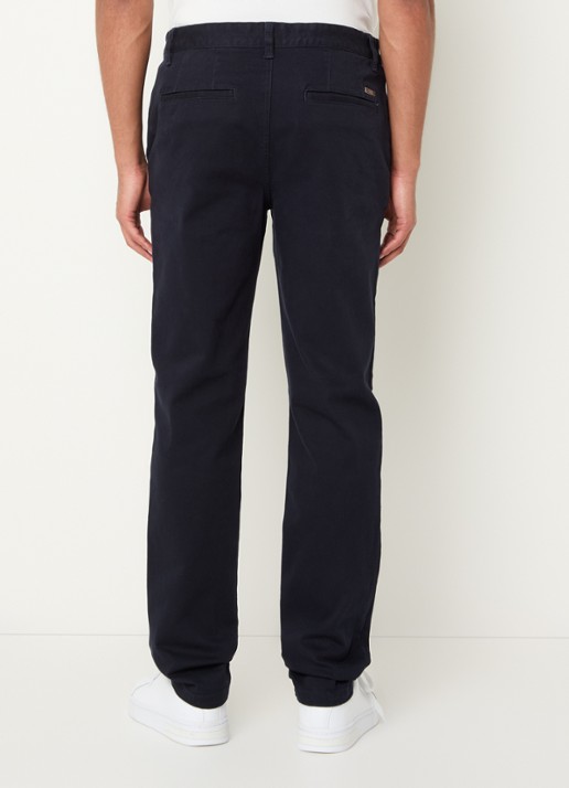 Armani Straight fit chino met steekzaken - achterkant 3 donkerblauw
