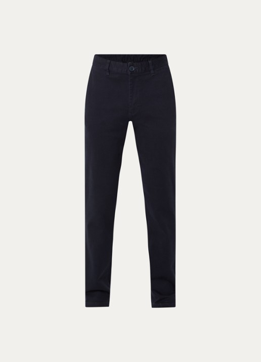 Armani Straight fit chino met steekzaken - voorkant 4 donkerblauw