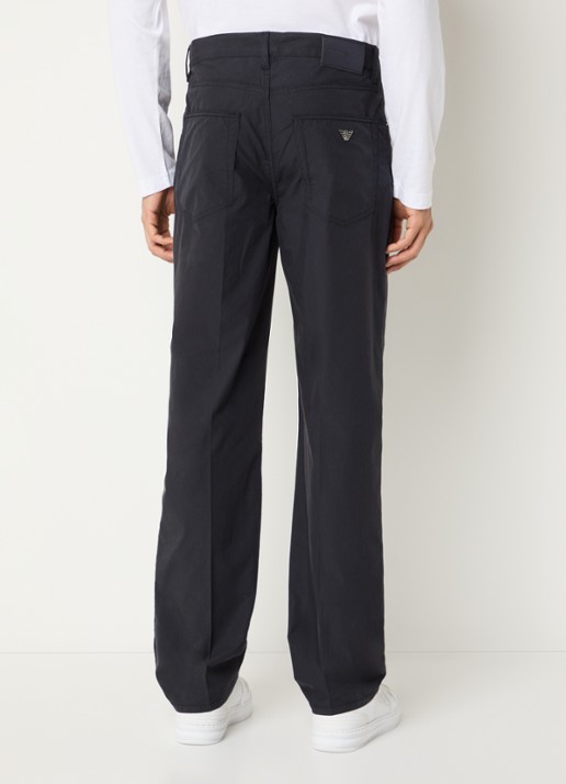 Armani Straight fit chino met steekzakken - achterkant 5 donkerblauw