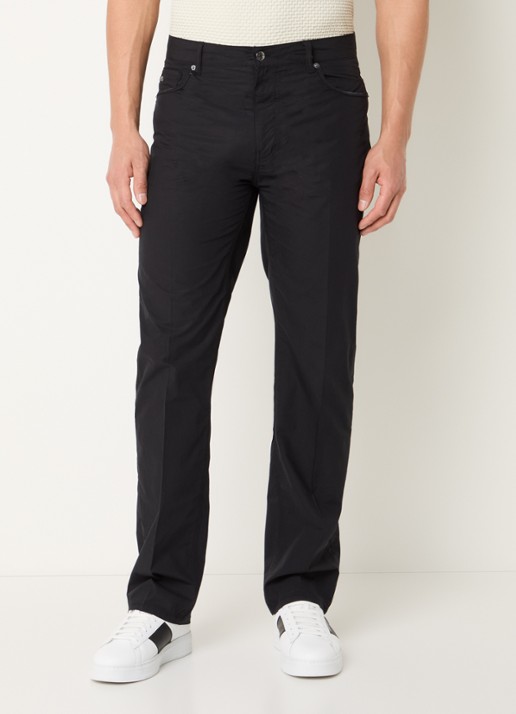 Armani Straight fit chino met steekzakken - detail 4 zwart