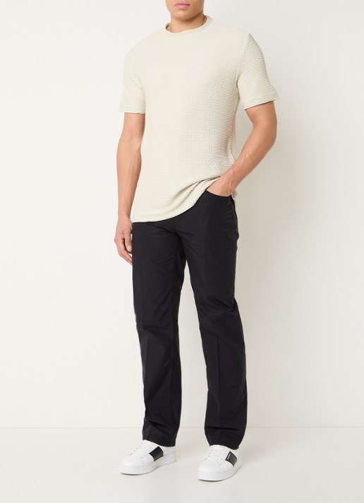 Armani Straight fit chino met steekzakken - voorkant 2 zwart