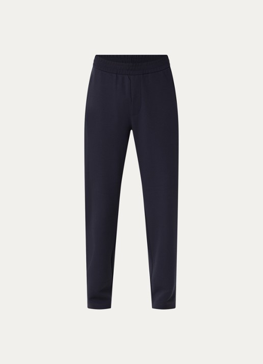 Armani Straight fit chino met steekzakken - voorkant donkerblauw