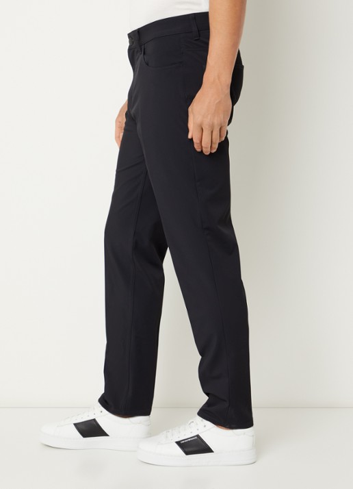 Armani Straight fit chino met steekzakken - detail 5 donkerblauw