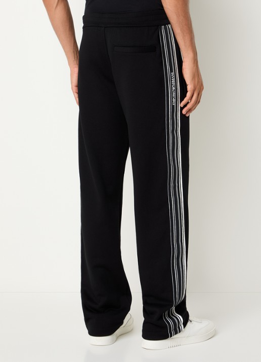 Armani Straight fit joggingbroek met logoborduring en steekzakken - achterkant 5 zwart