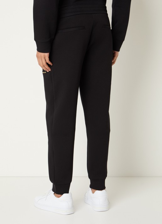 Armani Straight fit joggingbroek met logoborduring - achterkant 3 zwart