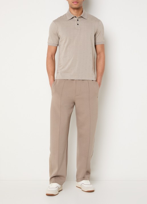 Armani Straight fit joggingbroek met steekzakken - voorkant 5 khaki