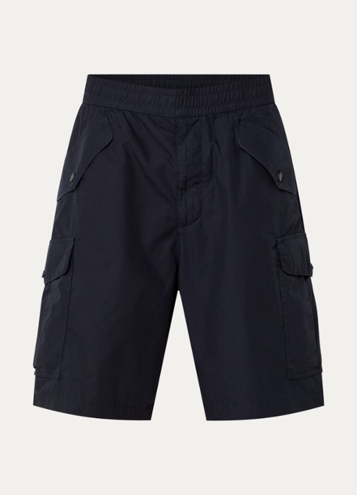 Armani Straight fit korte broek met steekzakken - voorkant 3 donkerblauw