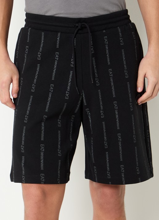 Armani Straight fit korte joggingbroek met logoprint