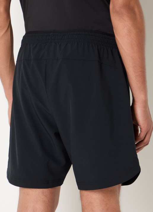 Armani Straight fit korte trainingsbroek met steekzakken - achterkant zwart