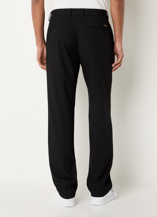 Armani Straight fit pantalon met steekzakken - achterkant 3 zwart